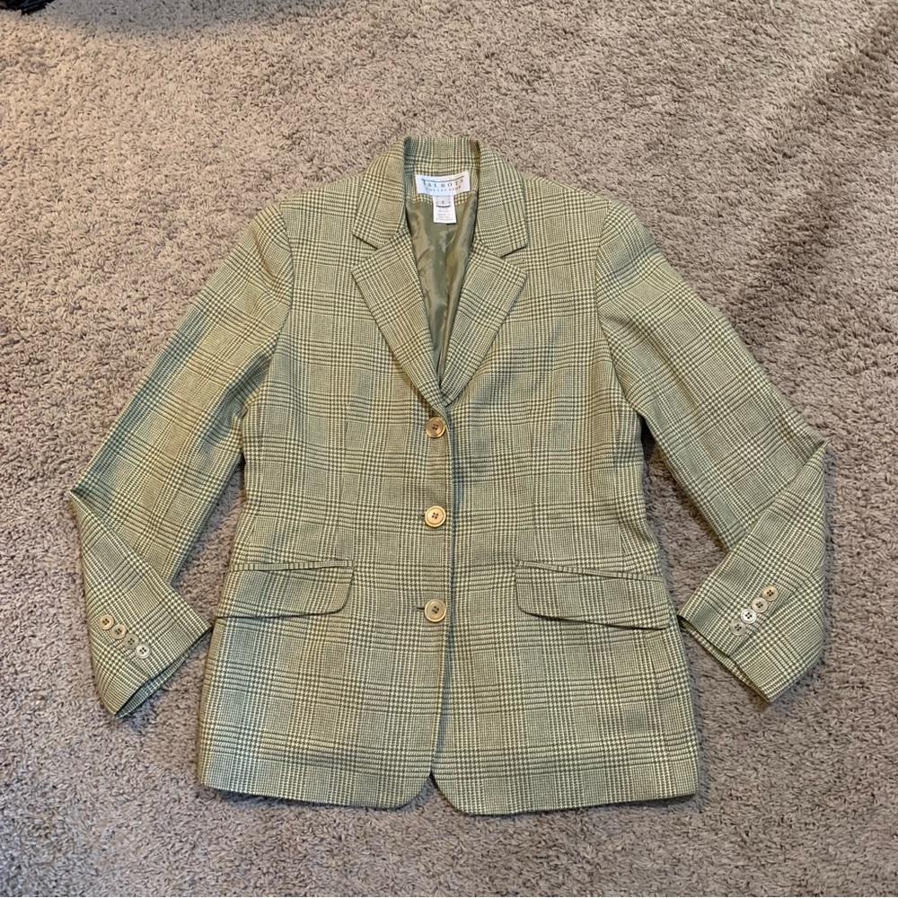 Talbots Collection Vintage Plaid Blazer 6